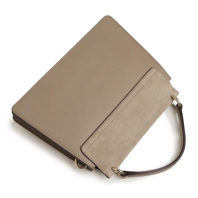 （未使用　展示品）Chloe クロエ CHC20SS202 FAYE フェイ スモール カーフスキン スウェード MOTTYGREY グレージュ 2way ショルダー ハンドバッグ 斜め掛け レザー ゴールド金具_5