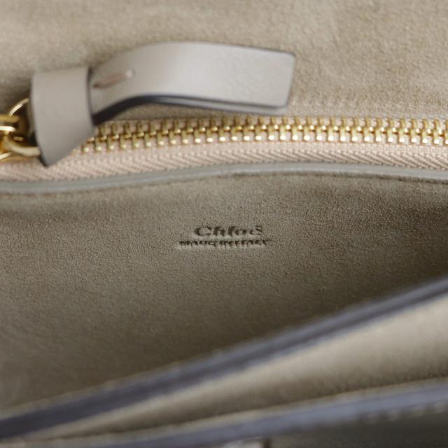 （未使用　展示品）Chloe クロエ CHC20SS202 FAYE フェイ スモール カーフスキン スウェード MOTTYGREY グレージュ 2way ショルダー ハンドバッグ 斜め掛け レザー ゴールド金具_8