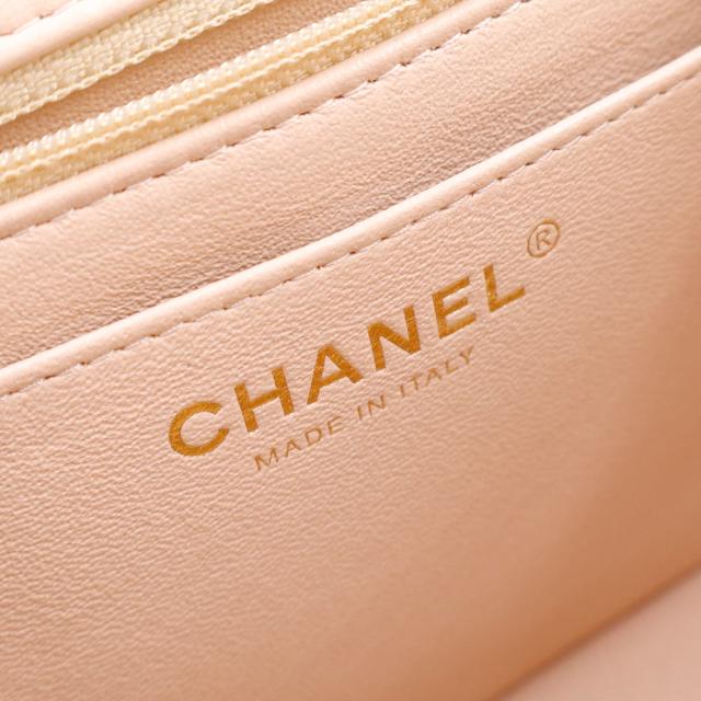 （未使用　展示品）CHANEL シャネル A35200 ミニ マトラッセ 17 チェーン ラムスキン ピンク ショルダーバッグ 斜め掛け レザー ゴールド金具_9