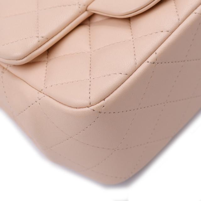 （未使用　展示品）CHANEL シャネル A35200 ミニ マトラッセ 17 チェーン ラムスキン ピンク ショルダーバッグ 斜め掛け レザー ゴールド金具_11