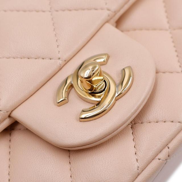 （未使用　展示品）CHANEL シャネル A35200 ミニ マトラッセ 17 チェーン ラムスキン ピンク ショルダーバッグ 斜め掛け レザー ゴールド金具_13
