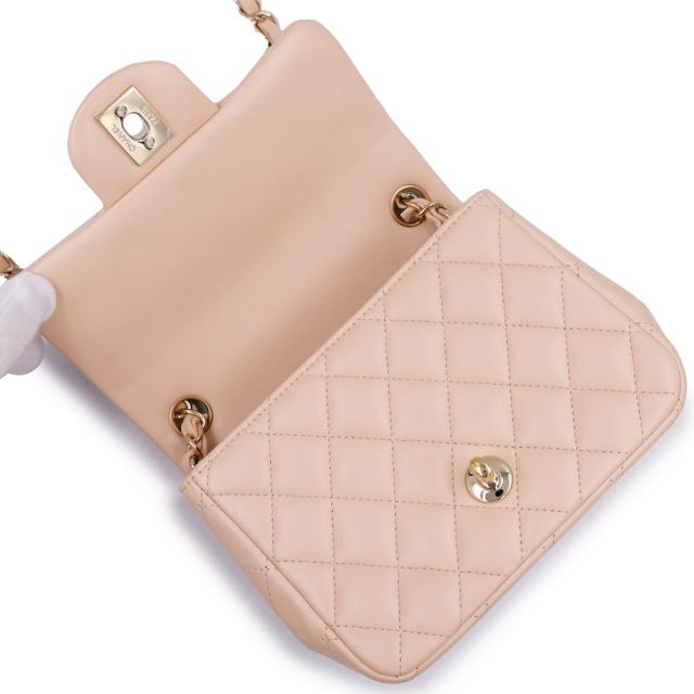 （未使用　展示品）CHANEL シャネル A35200 ミニ マトラッセ 17 チェーン ラムスキン ピンク ショルダーバッグ 斜め掛け レザー ゴールド金具_2
