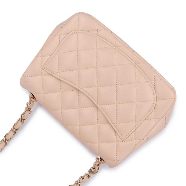 （未使用　展示品）CHANEL シャネル A35200 ミニ マトラッセ 17 チェーン ラムスキン ピンク ショルダーバッグ 斜め掛け レザー ゴールド金具_6