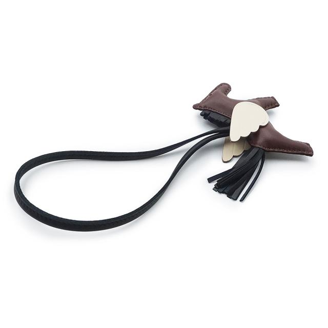 （新品・未使用品）HERMES エルメス ロデオ ペガサス PM アニューミロ ラムスキン ヴォースイフト テール ノワール クレ ブラウン ブラック ホワイト K刻印 バッグチャーム レザー 箱付_2