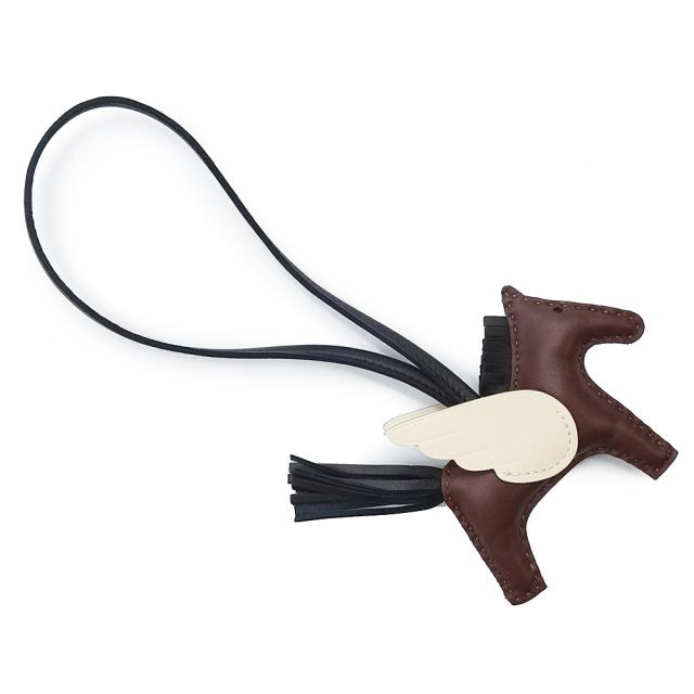 （新品・未使用品）HERMES エルメス ロデオ ペガサス PM アニューミロ ラムスキン ヴォースイフト テール ノワール クレ ブラウン ブラック ホワイト K刻印 バッグチャーム レザー 箱付_3