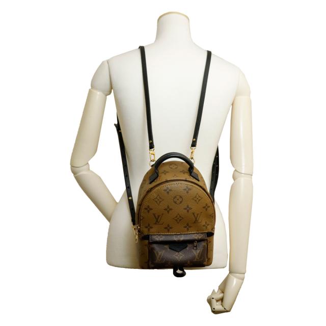 （未使用　展示品）LOUIS VUITTON ルイ ヴィトン M44872 パームスプリングス バックパック MINI モノグラムリバース ブラウン リュック デイパック ゴールド金具_6