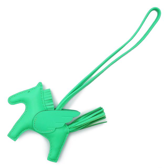 （新品・未使用品）HERMES エルメス ロデオ ペガサス PM アニューミロ ラムスキン ヴォースイフト ヴェールコミック ソーグリーン B刻印 バッグチャーム レザー 箱付