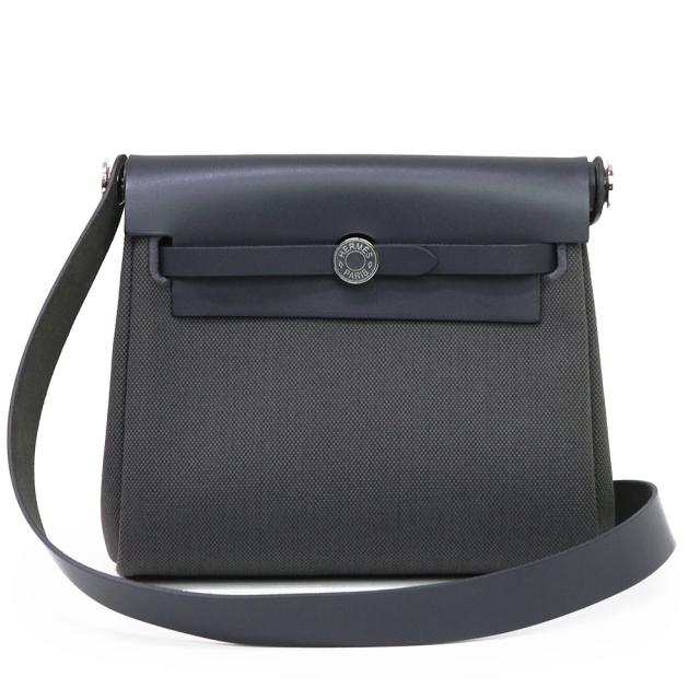（未使用　展示品）HERMES エルメス エールバッグジップ 20 ミニ トワルミリタリー ヴァッシュハンター アルドワーズ グレー W刻印 ショルダーバッグ 斜め掛け レザー シルバー金具 箱付