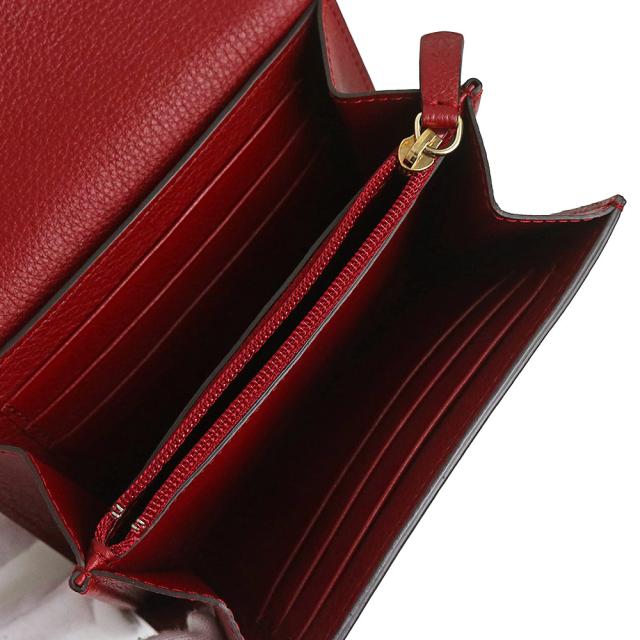 （未使用　展示品）Cartier カルティエ L3001502 C ドゥ カルティエ コンパクト ウォレット カーフスキン レッドスピネル ボルドー 二つ折り財布 レザー ゴールド金具_3