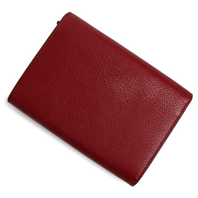（未使用　展示品）Cartier カルティエ L3001502 C ドゥ カルティエ コンパクト ウォレット カーフスキン レッドスピネル ボルドー 二つ折り財布 レザー ゴールド金具_5