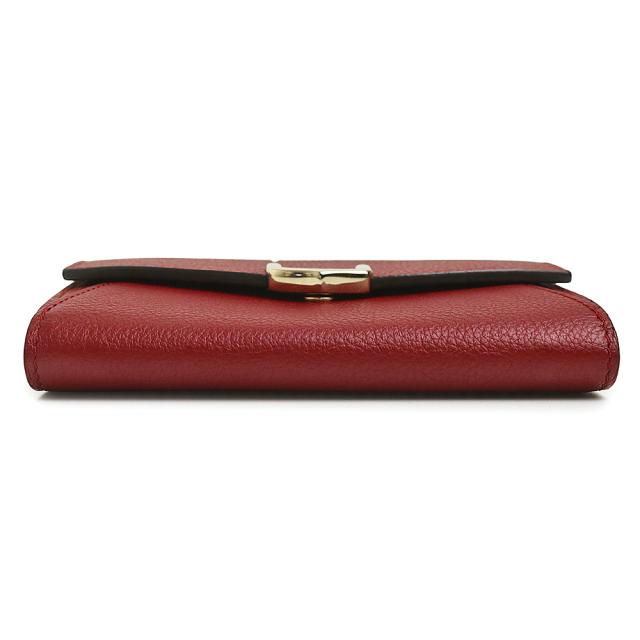 （未使用　展示品）Cartier カルティエ L3001502 C ドゥ カルティエ コンパクト ウォレット カーフスキン レッドスピネル ボルドー 二つ折り財布 レザー ゴールド金具_6