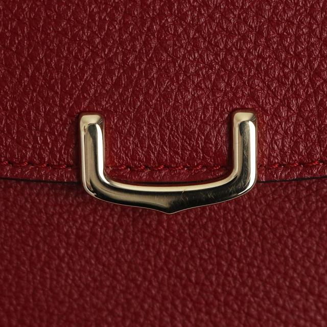 （未使用　展示品）Cartier カルティエ L3001502 C ドゥ カルティエ コンパクト ウォレット カーフスキン レッドスピネル ボルドー 二つ折り財布 レザー ゴールド金具_8