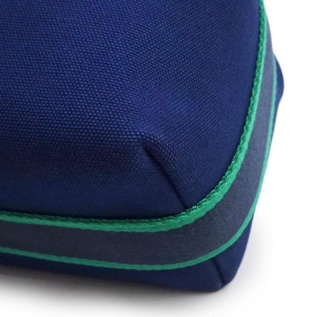 （未使用　展示品）HERMES エルメス ブリッド ア ブラック PM コットンキャンバス コットン100％ マリン マリーヌ ネイビー セカンド ハンドバッグ バニティ ポーチ シルバー金具_10