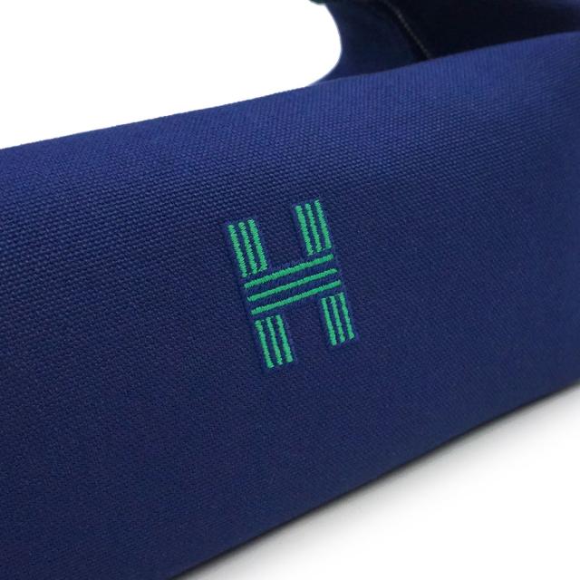 （未使用　展示品）HERMES エルメス ブリッド ア ブラック PM コットンキャンバス コットン100％ マリン マリーヌ ネイビー セカンド ハンドバッグ バニティ ポーチ シルバー金具_8