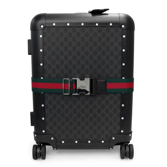 （未使用　展示品）GUCCI グッチ 740391 キャビン トロリー Porter ポーター コラボGG スプリームキャンバス アルミニウム ブラック キャリーバッグ キャリーケース シルバー金具