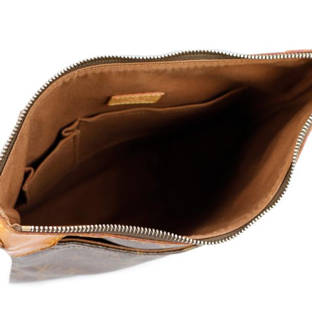 （中古）LOUIS VUITTON ルイ ヴィトン M56389 オデオン MM モノグラム ヌメ革 レザー ブラウン ショルダーバッグ 斜め掛け ゴールド金具_1