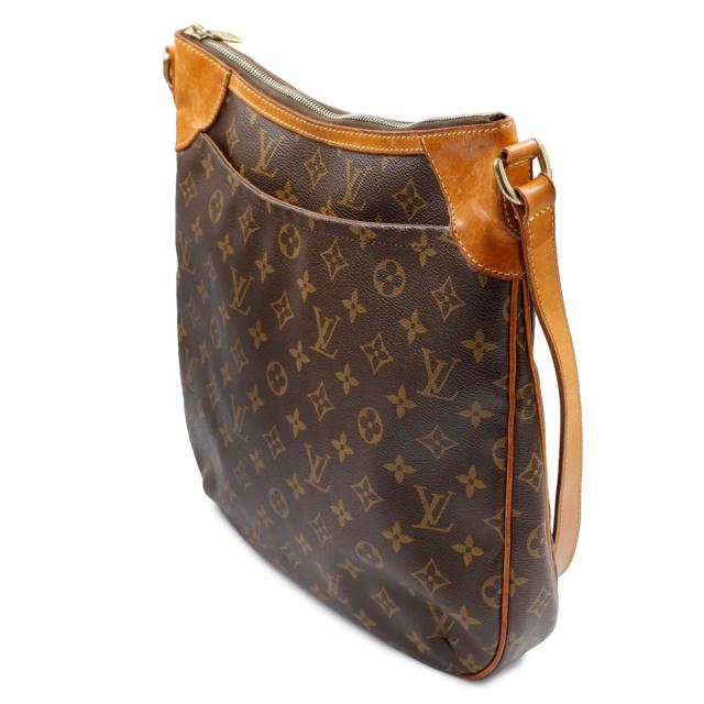 （中古）LOUIS VUITTON ルイ ヴィトン M56389 オデオン MM モノグラム ヌメ革 レザー ブラウン ショルダーバッグ 斜め掛け ゴールド金具_2