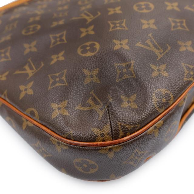 （中古）LOUIS VUITTON ルイ ヴィトン M56389 オデオン MM モノグラム ヌメ革 レザー ブラウン ショルダーバッグ 斜め掛け ゴールド金具_8