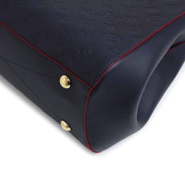 （未使用　展示品）LOUIS VUITTON ルイ ヴィトン M42746 モンテーニュ MM モノグラムアンプラント マリーヌルージュ ネイビー 2way ショルダー ハンドバッグ 肩掛け レザー ゴールド金具_9
