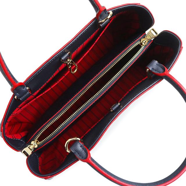 （未使用　展示品）LOUIS VUITTON ルイ ヴィトン M42746 モンテーニュ MM モノグラムアンプラント マリーヌルージュ ネイビー 2way ショルダー ハンドバッグ 肩掛け レザー ゴールド金具_2