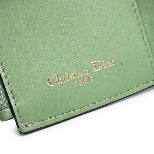 （未使用　展示品）Christian Dior クリスチャンディオール S5652CCEH サドル SADDLE ロータスウォレット カーフスキン クイーンミント グリーン コンパクト 三つ折り財布 レザー アンティークゴールド金具_9