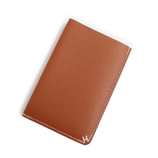 （新品・未使用品）HERMES エルメス H セリエ カードケース パスケース 名刺入れ 定期入れ ヴォーエバーカラー レザー ゴールド W刻印 箱付