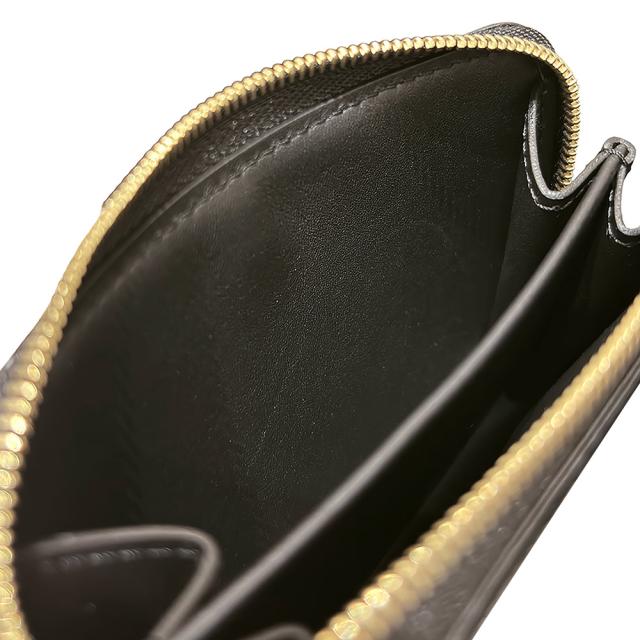 （美品）LOUIS VUITTON ルイ ヴィトン M81599 ポルトフォイユ ルー ラムスキン ノワール ブラック 二つ折り財布 レザー ゴールド金具 箱付_11