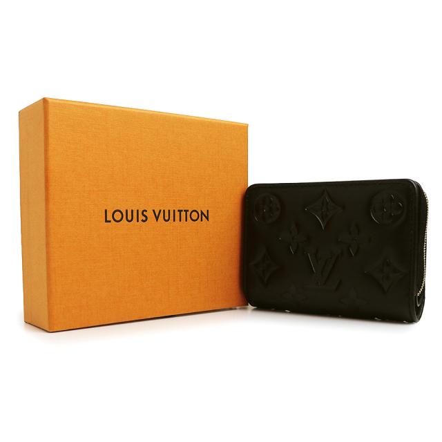 （美品）LOUIS VUITTON ルイ ヴィトン M81599 ポルトフォイユ ルー ラムスキン ノワール ブラック 二つ折り財布 レザー ゴールド金具 箱付_1