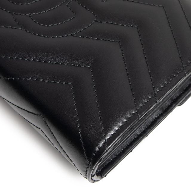 （新品・未使用品）GUCCI グッチ 474575 GGマーモント シェブロンレザー ブラック チェーンウォレット ショルダーバッグ 斜め掛け アンティークゴールド金具 箱付_10