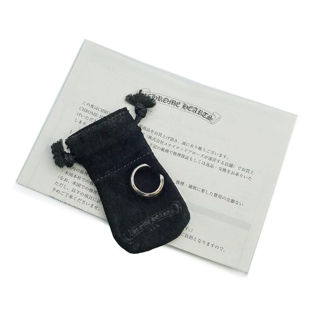 （中古）CHROME HEARTS クロムハーツ 2356-304-1520-9104 スモール スクロール ラべル SV925 しろがね色 輪っか 指環 #9号