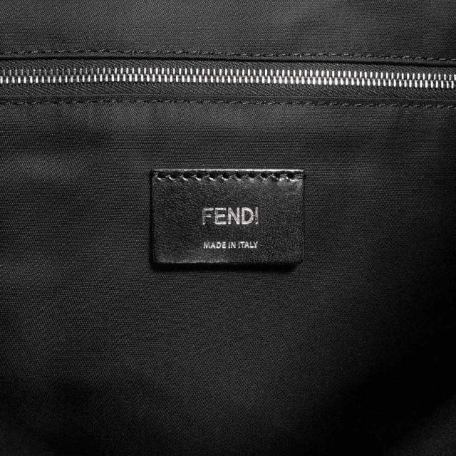 （中古）FENDI フェンディ 7VZ066 フェンディネス ナイロン スウェード レザー グレー ブラック リュック デイパック バックパック シルバー金具_8