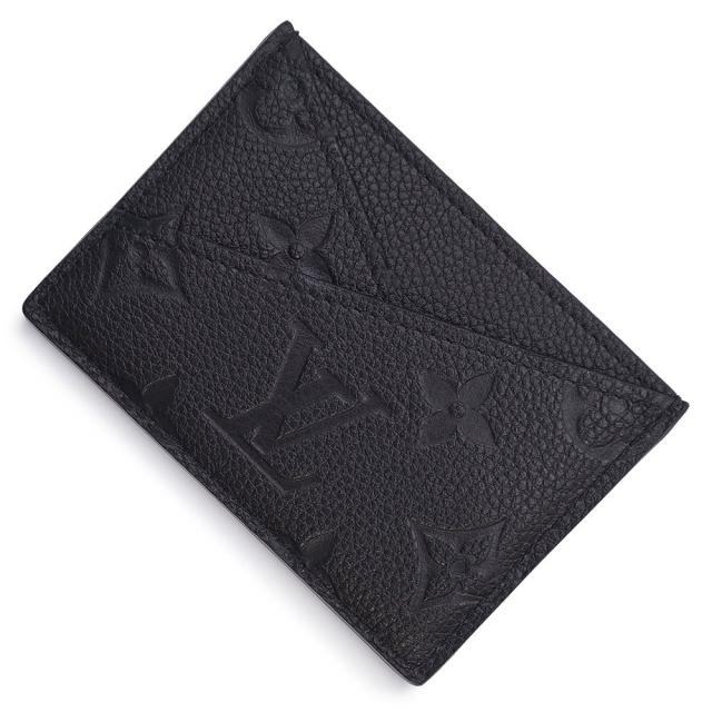 （新品・未使用品）LOUIS VUITTON ルイ ヴィトン M13695 ポルト カルト クリスクロス モノグラムアンプラント ノワール ブラック カードケース 定期入れ パスケース レザー ゴールド金具 箱付_3