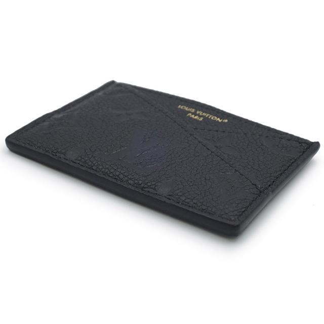 （新品・未使用品）LOUIS VUITTON ルイ ヴィトン M13695 ポルト カルト クリスクロス モノグラムアンプラント ノワール ブラック カードケース 定期入れ パスケース レザー ゴールド金具 箱付_4