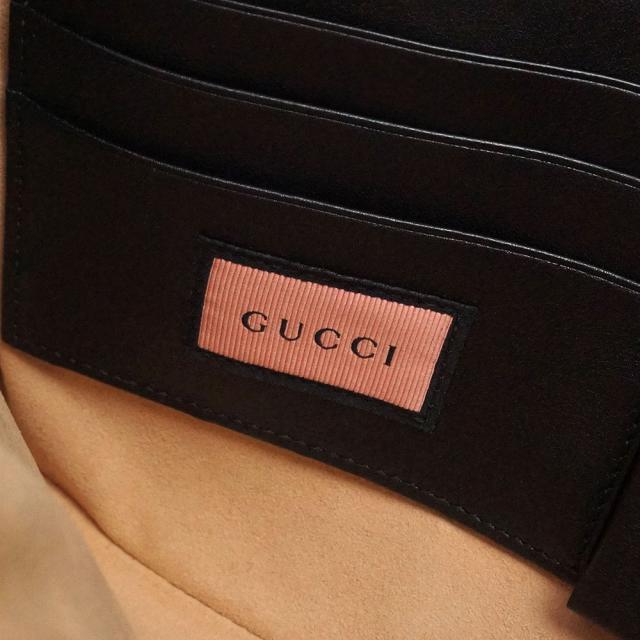 （新品・未使用品）GUCCI グッチ 448088 GGマーモント ゴースト ハートステッチ キルティングレザー ブラック ブルー イエロー セカンド クラッチバッグ アンティークゴールド金具_10
