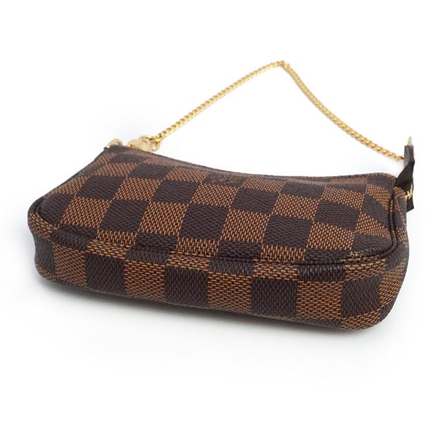 （未使用保管品）LOUIS VUITTON ルイ ヴィトン N58009 ミニ ポシェット アクセソワール ダミエ ブラウン チェーン ハンドバッグ アクセサリーポーチ ゴールド金具 箱付_6