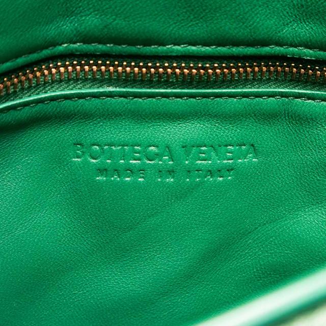 （未使用　展示品）BOTTEGA VENETA ボッテガヴェネタ 631421 イントレチャート チェーン カセット ラムスキン グリーン ショルダーバッグ 斜め掛け レザー ゴールド金具_9