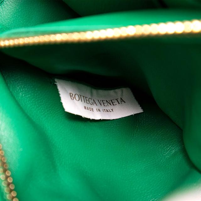 （未使用　展示品）BOTTEGA VENETA ボッテガヴェネタ 631421 イントレチャート チェーン カセット ラムスキン グリーン ショルダーバッグ 斜め掛け レザー ゴールド金具_10
