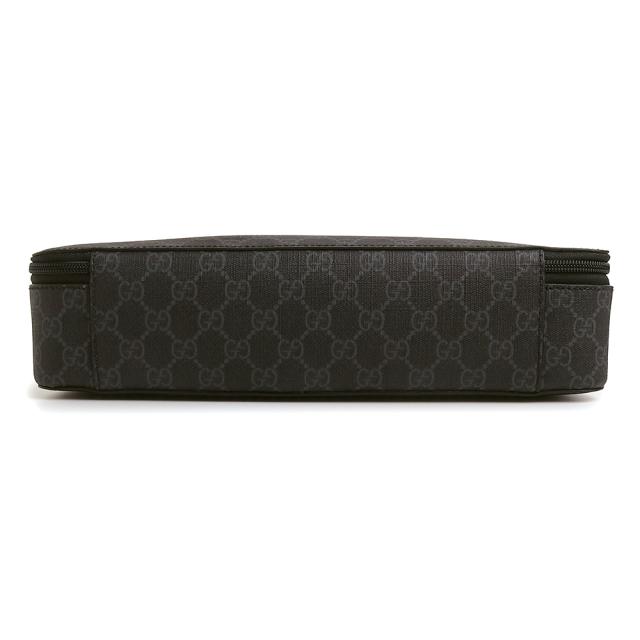 （新品・未使用品）GUCCI グッチ 726669 ラージ パッキング キューブ GGスプリームキャンバス ブラック クラッチ セカンドバッグ シルバー金具_7