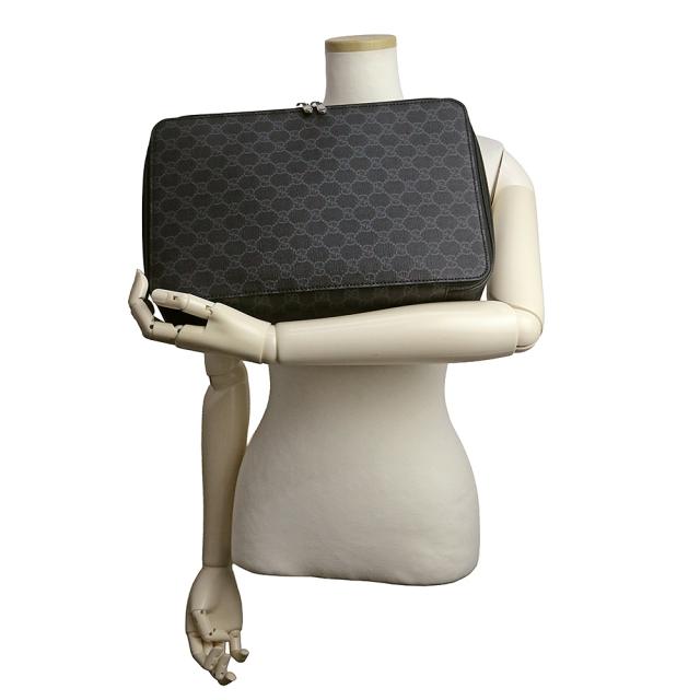 （新品・未使用品）GUCCI グッチ 726669 ラージ パッキング キューブ GGスプリームキャンバス ブラック クラッチ セカンドバッグ シルバー金具_8