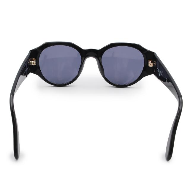 （中古）CHANEL シャネル 04151 ココマーク アセテート ブラック サングラス メガネ 眼鏡 アイウェア ゴールド金具_3