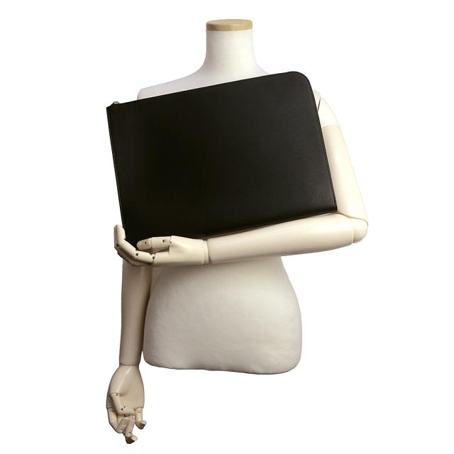 （未当てはめる 見せびらかす品）LOUIS VUITTON ルイ ヴィトン M64153 ポシェット ワット秒 GM NM エピレザー ノワール 黒いこと クラッチペダル御徒面子 二つ目 しろがね色金具