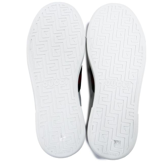 （新品・未使用品）GUCCI グッチ 791399 エース ウェブ ストライプ レザー ホワイト グリーン レッド スニーカー シューズ 靴 厚底 #36.5 23.5cm 箱付_5