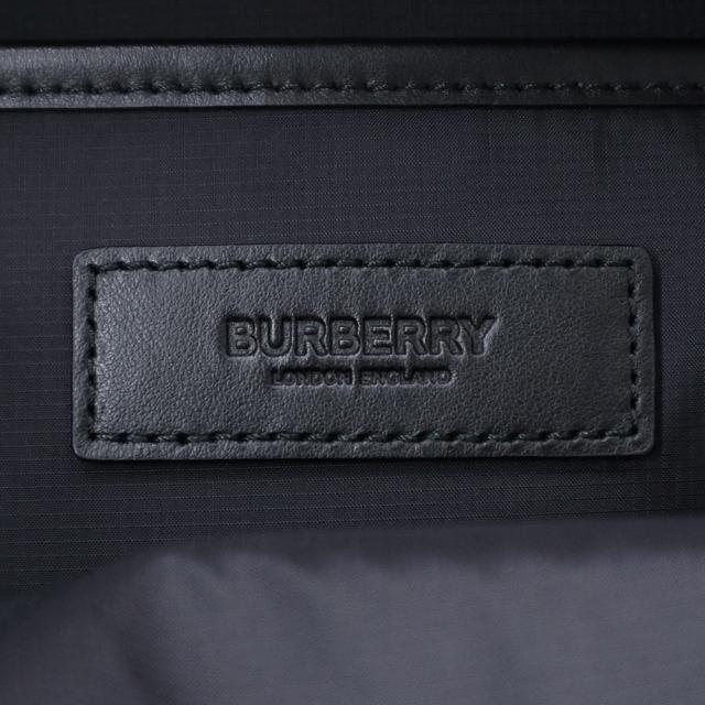 （未使用　展示品）BURBERRY バーバリー 8071036 EKD バックパック リュック デイパック ナイロン レザー ブラック シルバー金具_7