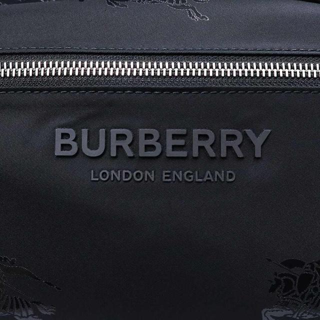 （未使用　展示品）BURBERRY バーバリー 8071036 EKD バックパック リュック デイパック ナイロン レザー ブラック シルバー金具_8