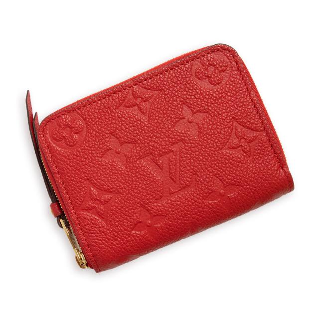 （新品・未使用品）LOUIS VUITTON ルイ ヴィトン M63696 ジッピー コインパース モノグラムアンプラント スカーレット レッド コインケース 小銭入れ 財布 レザー ゴールド金具 箱付