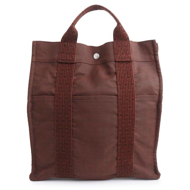 （中古）HERMES エルメス エールライン アド MM キャンバス ショコラ リュック デイパック バックパック シルバー金具