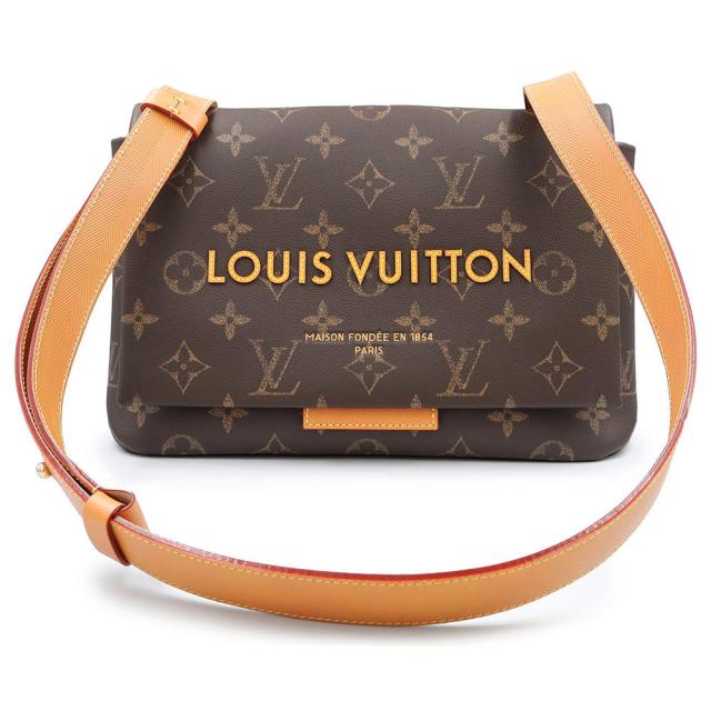 （新品・未使用品）LOUIS VUITTON ルイ ヴィトン M28113 テイクアウト メッセンジャー カウハイドレザー モノグラム ブラウン ショルダーバッグ 斜め掛け ゴールド金具 箱付