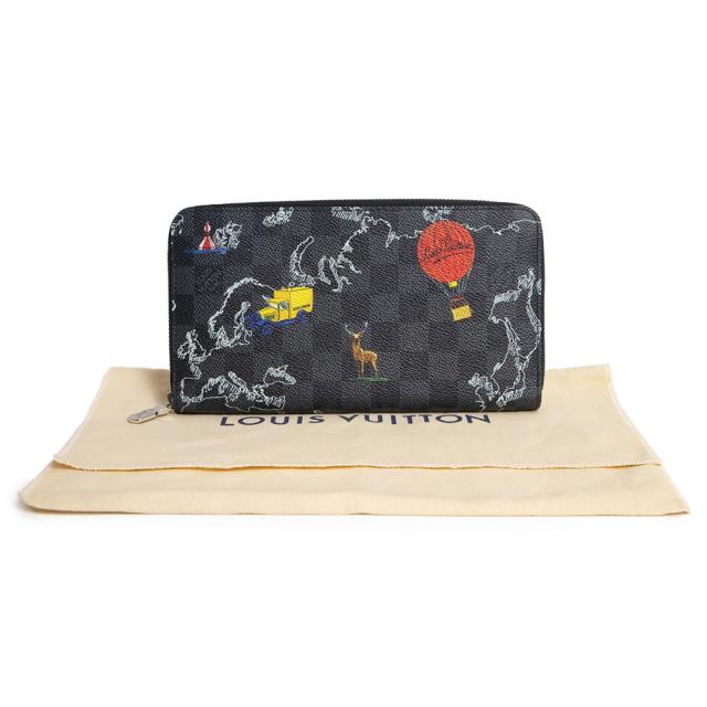 （新品・未使用品）LOUIS VUITTON ルイ ヴィトン N40204 ジッピー オーガナイザー NM コレクションモデル ラウンドファスナー ダミエグラフィット マップ ブラック 長財布 シルバー金具