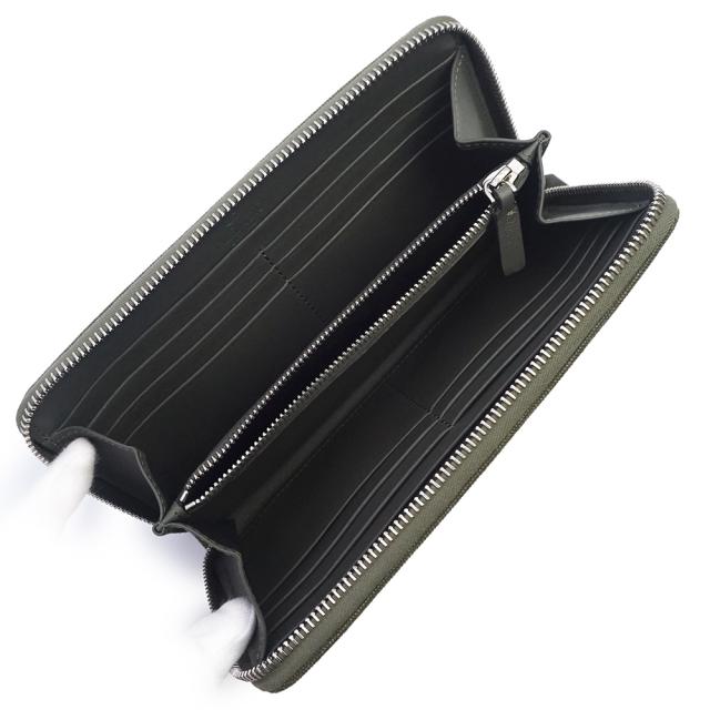 （新品・未使用品）Valentino Garavani ヴァレンティノ ガラヴァーニ PY0P0570 VLTN ロゴ キャンバス レザー カーキ ホワイト ラウンドファスナー 長財布 シルバー金具 箱付_2