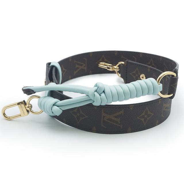 （未使用　展示品）LOUIS VUITTON ルイ ヴィトン M26923 ノット モノグラム カウハイドレザー ブラウン グリーン ショルダーストラップ 調節可能 ゴールド金具 箱付